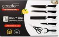 Imported Knife Set 6 Piece Zepter with Leather Handle. 
