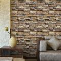 3D Wall Paper Brick Stone Rustic Effect Self-adhesive Wall Sticker Home Decor. 