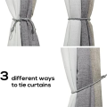 Curtain Tiebacks Ropes Metal Holders Cord for Thin or Thick Window Drapes 4 Pack Curtain Holdbacks with 4 Metal Screw Hooks Silver. 