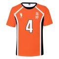 Haikyuu Jersey Cosplay Costume Karasuno High School T-shirt Short Sleeve Sport Uniform TobioTop Shoyo Tee Free Gift. 