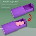 Creative Magic Purple Magic Box Trick Performance Mystery Magic Show Props Funny Magic Show Magic Kits for Gifts. 