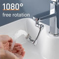 High Quality Stainless Steel Rotating Sink Faucet Tap 360 degree , 2 Modes Universal Rotating 1080 degrees Water Faucet Tap , Kitchen Bathroom ABS Robotic Arm Faucet, 1080° Swivel Faucet Extender. 