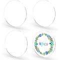 Circle Clear Acrylic Sheet, 4 x 4 Inches Round Acrylic Disc 2mm Thick Transparent Acrylic Panel for DIY Projects and Crafts  and Glass Painting. 