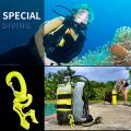 LKPCIGCXM 2 Packs Scuba Hose Clip Scuba Diving Hose Holder Clip, Double BCD Dive Hose Holder with Snap Hook Buckle. 