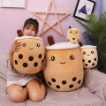 Bantal peluk comel Bubble Tea Plush Toy Pillow Patung Boba Milk Tea Cup Pillow Hug Soft Stuffed Kids Toys Birthday Gif | Home Promall. 