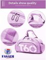 T60 Sports Gym Duffel Bag Waterproof SportsT60 Bags for Men Fitness Women Yoga Training Handbag with Shoe Compartment Traveling Training and Gym. 