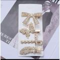 4Pcs Crystal Simulation Pearl Hair Clip For Women Fashion Hair Accessories. 