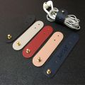 3Pcs Leather Cable Organizer USB Cord Holder,Wire Management,Cable Straps,Cable Wrap Winder,Phone Earphone Line Cable Ties. 