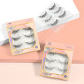 3pair 3D false eyelashes lashes invisible band mink lashes reusable false eyelashes Makeup in Bulk eauty tools. 