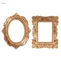 Vintage Photo Frame Carved Lace Resin Mini Antique Picture Props Oval. 