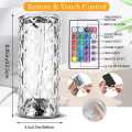 21 cm Crystal Lamp 16 Color Changing RGB Night Light Touch Lamp USB Romantic LED Rose Diamond Table Lamps for Bedroom Living Room Party Dinner Decor Creative Lights( 8.7IN Remote & Touch）. 