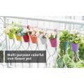 2 pcs  Metal Flower Pots, Vase Hanging Plant Basket. 
