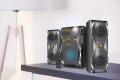 Flex Multimedia Speaker Black (F-600) LED display with Remote-control & RGB Lights.. 