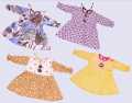 Pack Of 4 Full Sleeves Winter Cotton Frock For Girls (Random Design). 