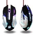 Gaming mouse EO9 with 6 Programmable Buttons - 7 light rgb gaming mouse usb wired with side buttons - for pc, laptop, pubg mobile, free fire. minecraft. 