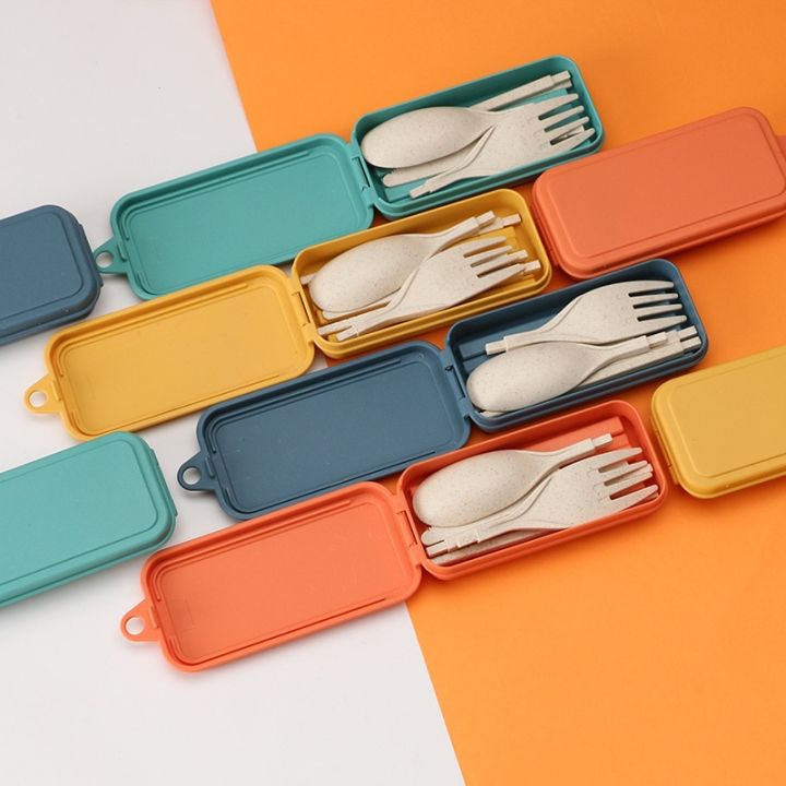 %E3%80%90FUN%20LIVE%E3%80%91%204Pcs%20Wheat%20Straw%20Dinnerware%20Set%20Portable%20Tableware%20Knife%20Fork%20Spoon%20Chopsticks%20Set%20Travel%20Cutlery%20Set%20Eco-Friendly%20Utensil%20Box%20-%20Image%203