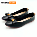 Pumps For Women Mehroon, Yellow, Black Ladies Pumps, Ultra Soft Cushioning just Like Feather, Minimalist Bow Style With Golden Dot Design Essential For Every Day Use - University/College Girls, Office Wear, Casual wear - Urban Kicks. 