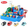 Car Adventure Toy, Race Tracks For Boys Car Adventure Toys for 3+ Year Old Boys Girls, City Rescue Preschool Educational Toy Vehicle Puzzle Car Track Playsets for Toddlers. 