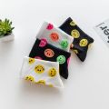 Cute Smiling Face Printed Socks Women Kawaii Harajuku Funny Cotton Sox Unisex Happy Casual Streetwear Floor Calcetines Mujer. 