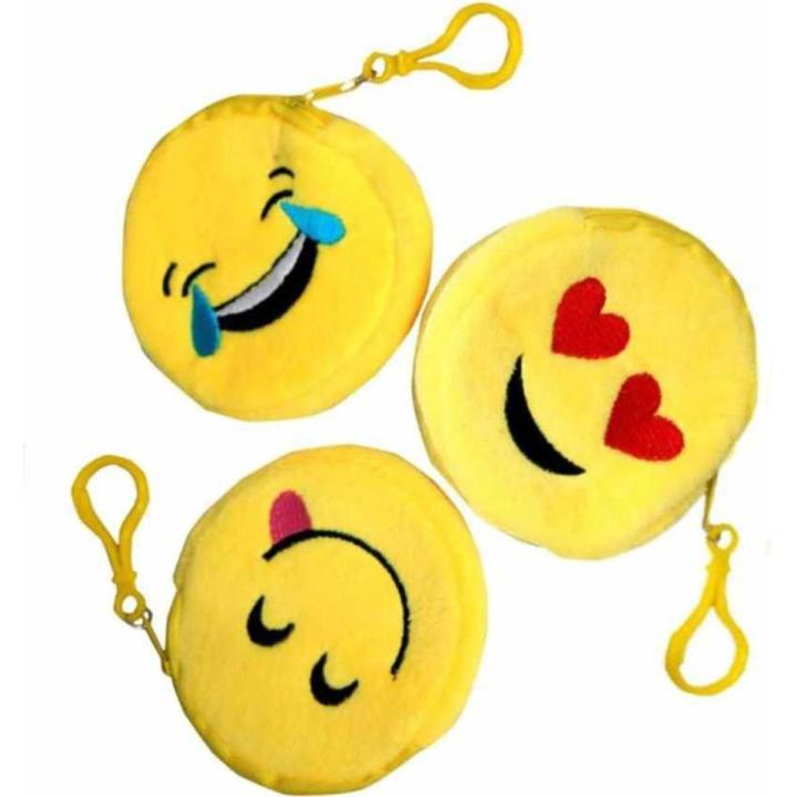 Purse Round Soft  Emoji Face Coin Pouch- PACK OF 1