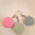 Pack of 03 Elegant Stylish Macaroons Shaped Aesthetic Crochet Woolen Keychain. 