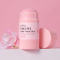 LAIKOU Japan Sakura Solid Mask Stick Cleansing Pores Oil-control Tighten Skin Even Skin Tone 40g. 