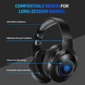 PHOINIKAS Q9 Professional Wireless Bluetooth Gaming Headset, Gaming Headphone, for PS4/PS5/PC/Xbox One/ Nintendo Switch, 7.1 Stereo, with Mobile Phone Bluetooth Function, Detachable Noise Cancelling Microphone, 40H Playtime, Blue LED Light. 