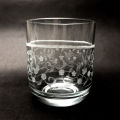Hand Engraved Glass Tumbler with Beautiful  Arabesque Design. 