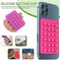 Multi-Function Silicone Suction Pad for Mobile – Sticky Phone Holder & Fixture Support | Reusable Sticker Suction Cup Back Stand | Random Colour | Mobile Accessory for Desk & Car Use. 