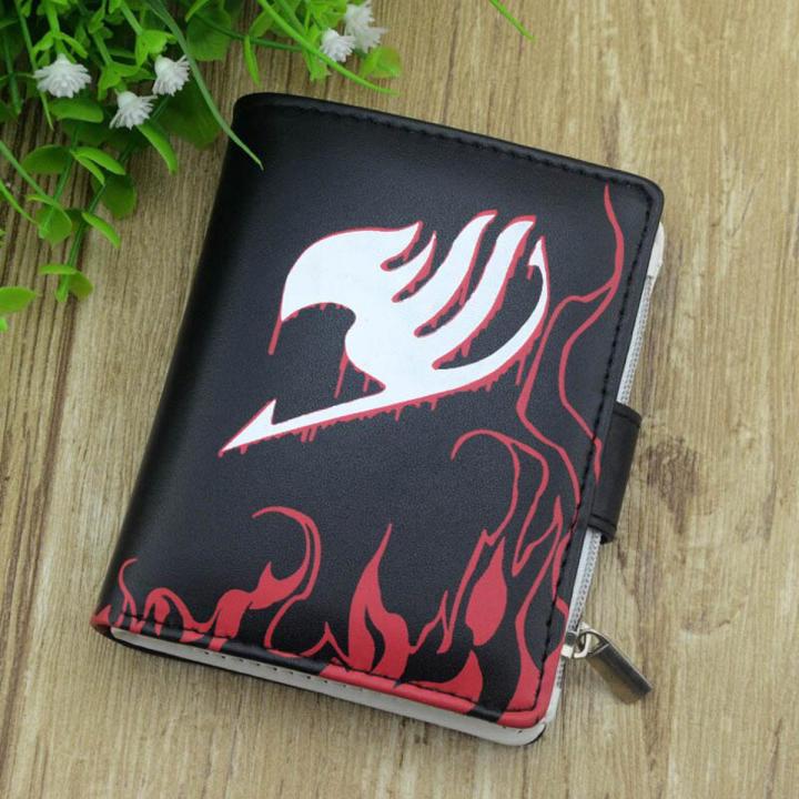 Anime Fairy Tail Leather Wallet Natsu Comic Coin Purse Women Men Cool Money Bag