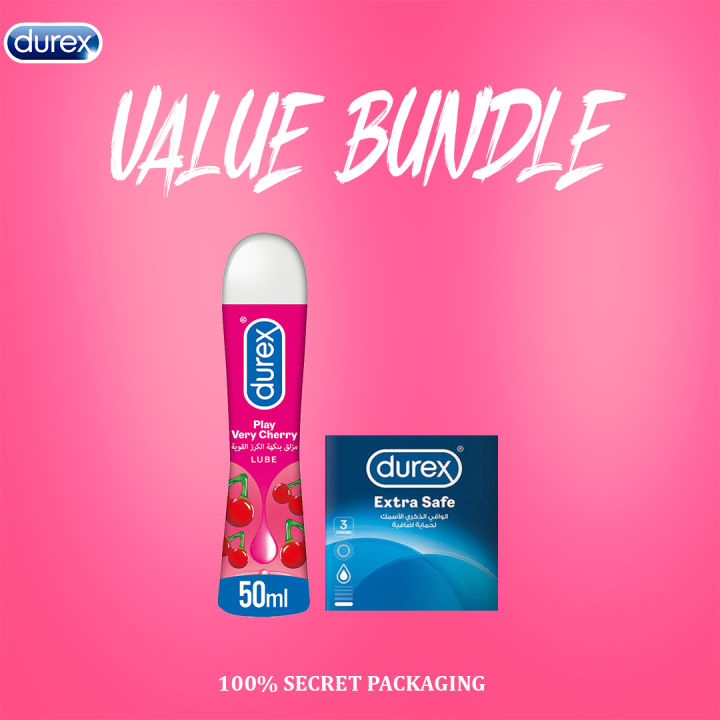 Durex Deal Extra Safe Condoms 3's and Cherry Lube 50ml