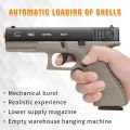 Semi-Automatic Toy Gun Soft Bullets Gun, Auto Toy Gun with Shell Ejection and Auto Rebound, Glock Gun for kid's. 