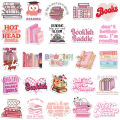 50PCS Pink Smut Bookish Reader Love Cute Girls Sticker Aesthetic Decoration for Kindle Ipad Phone Laptop Diary Decor Sticker. 