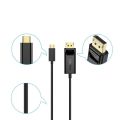 Choetech unidirectional USB Type C monitor video cable - Display Port 4K 1,2m black. 