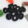 12 PCS EXTRA LARGE SIZE ELASTIC HAIR PONI TAIL FOR LONG HAIRS FLEXIBLE HAIR TIES RUBBER  PONY BAND BLACK PONYTAIL FOR GIRLS & WOMEN. 