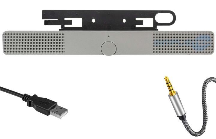 100% Original HP SP03A01 Silver Flat Panel LCD USB Speaker Bar