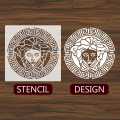 Versace  Reusable Stencil Airbrush Painting Wall Art DIY Home Decor Scrap booking Album Crafts. 