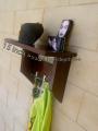 Wood plus polish keychain & dress & cloth hanger. 