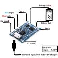 Tp4056 1A Li-ion Battery Charging Board Micro Usb With Current Protection Bms. 