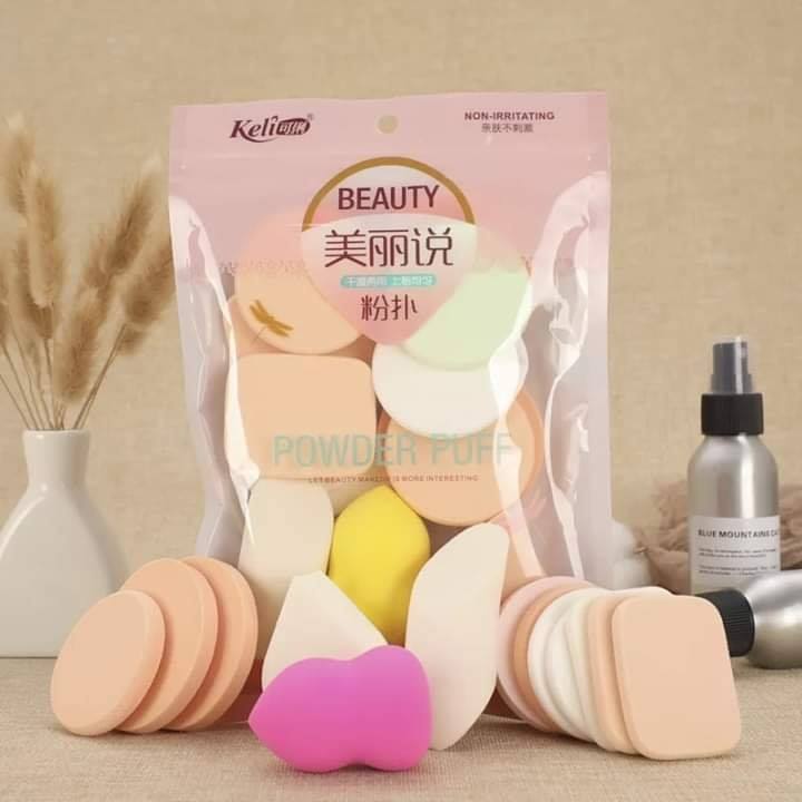 14pcs Makeup Blender Makeup Sponge Tool Set Size Size Giant Soft Makeup Egg Makeup Powder Suitable for Base Makeup Corner Makeup Setting Novice Makeup