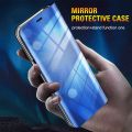 Relaxtoo For Sumsung S22 Ultra Case Smart Mirror Leather Flip Cover For Samsung Galaxy S22 Ultra 5G Magnetic Book Stand Coque mobile casing. 