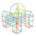 Rainbow Straw Constructor Stem Building Blocks Toys For Kids 220pcs And 110pcs Interlocking Plastic Educational Toys Engineering Building Blocks Assembly Straw Blocks for Boys & Girls. 