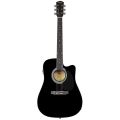 FENDER SQUIRE SA-105 BLACK ACOUSTIC GUITAR. 
