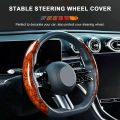 Better Steering Wheel Grip Stylish Wood Grain Steering Wheel Cover Anti-slip Odorless Heat-resistant Universal Fit for Cars Get Yours. 