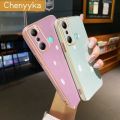 chenyyka For Infinix Hot 20i Case Candy Color Luxury Plating Casing Side Edge Square Back Cover Full Lens Camera Protection Shockproof Soft Cases. 