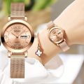 Seno Women's Watch Luxury Luminous Quartz Watch Calendar Analog WR Stainless Steel Wrist Watch. 