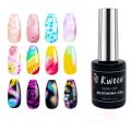 KWEEN Clear Blooming Gel Nail Polish Nail Painting Blooming Gel Polish Flower Marble Effect Nail Art Soak Off UV Gel Manicure. 