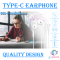 Type C wired Earpods | Type C Handfree for iPhone 15,16 Series Samsung, Oppo, Vivo, Infinix, Techno and other Andriod Smart Phones| Premium Quality Type C handsfree with boosted bass Stereo Sound with Built in Mic. 
