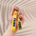 Fashion Prime Drink 3D Rubber Keychain Cute Bottle Key Chains For Men Women Ornament Car Bag Pendant Keyring Accessories Gift. 