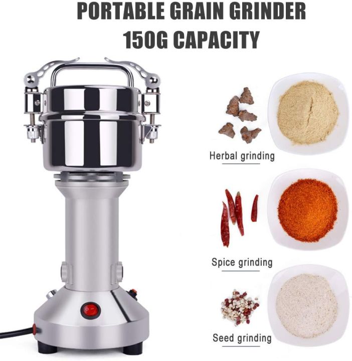 Electric%20Grain%20Grinder%20150g%20Spice%20Grinder%20Food%20Mills%20High%20Speed%20Spice%20Herb%20Grinder%20Pulverizer%20with%203%20Blades%20Stainless%20Steel%20Powder%20Machine%20For%20Dry%20Spices,%20Herbs,%20Grains,%20Coffee,%20Pearl,%20Seeds,%20Rice,%20Corn%20Pepper,%20Household%20&%20Commercial%20Use.%20%7C%20-%20Image%209